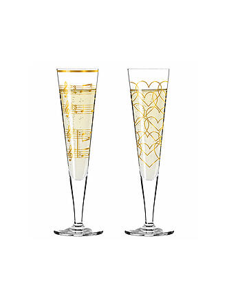 RITZENHOFF | Set di 2 bicchieri da champagne Goldnacht Champus #23 Nathalie Jean, Rurik Mahlberg 2023