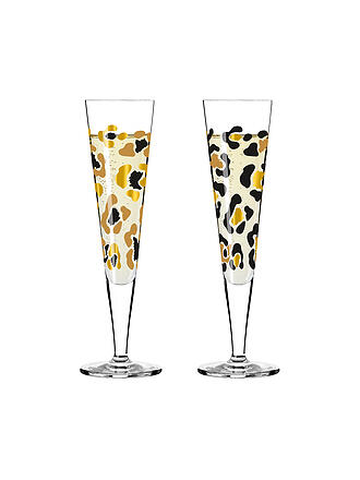 RITZENHOFF | Champagnerglas Goldnacht Champus Set da 2 Duett Leo Gold