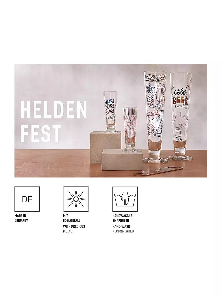 RITZENHOFF | Bicchiere da birra HELDENFEST #15 Farrell | Multicolore
