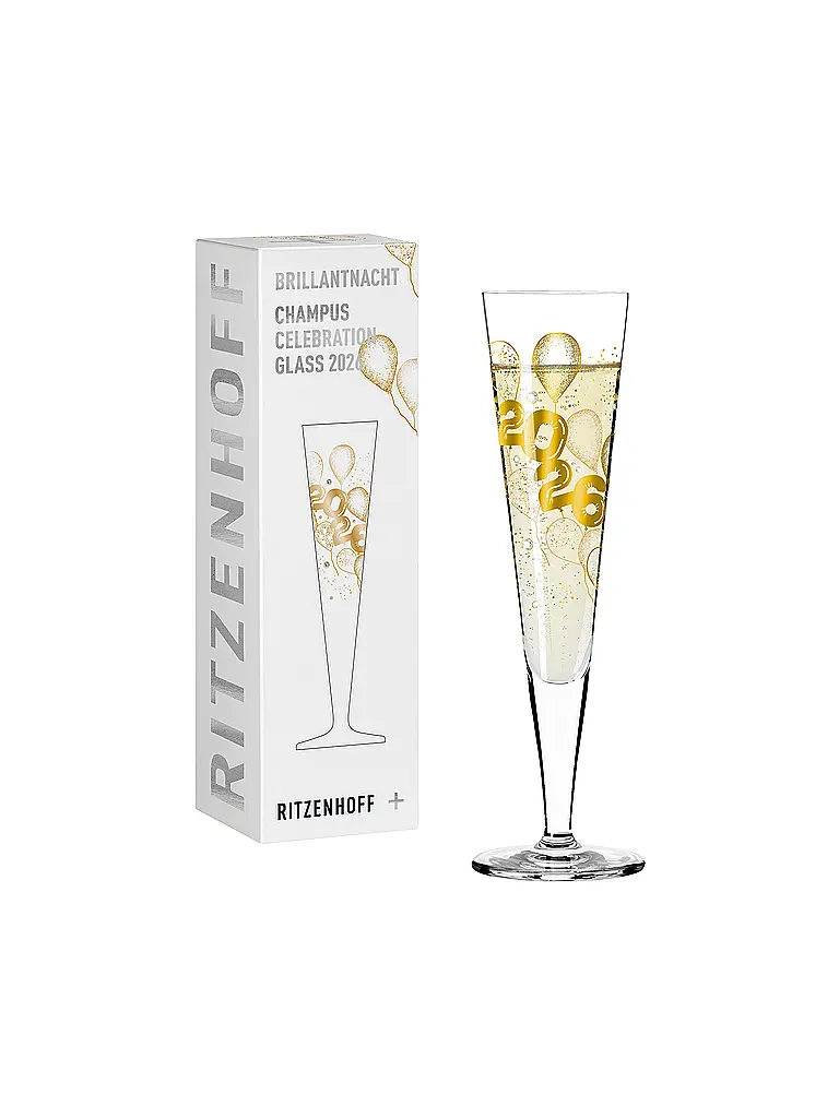 RITZENHOFF | Champagneglas BRILLANTNACHT CHAMPUS 2026 /6 | Argento