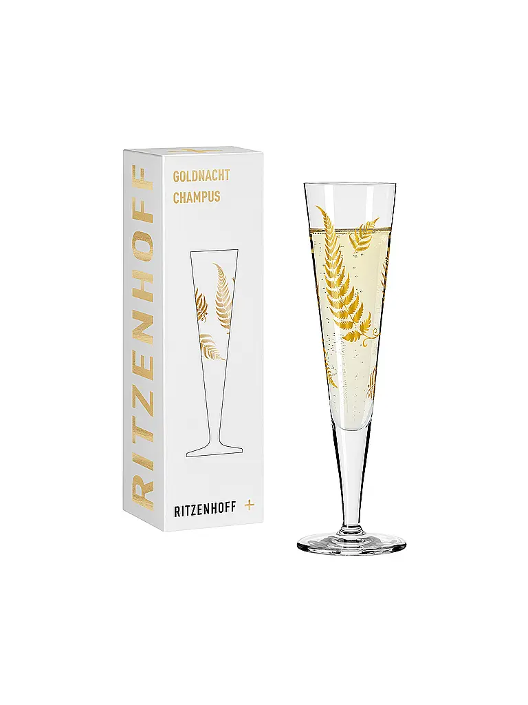 RITZENHOFF | Champagnerglas Goldnacht Champus #48 / 12 Mubaza | Oro