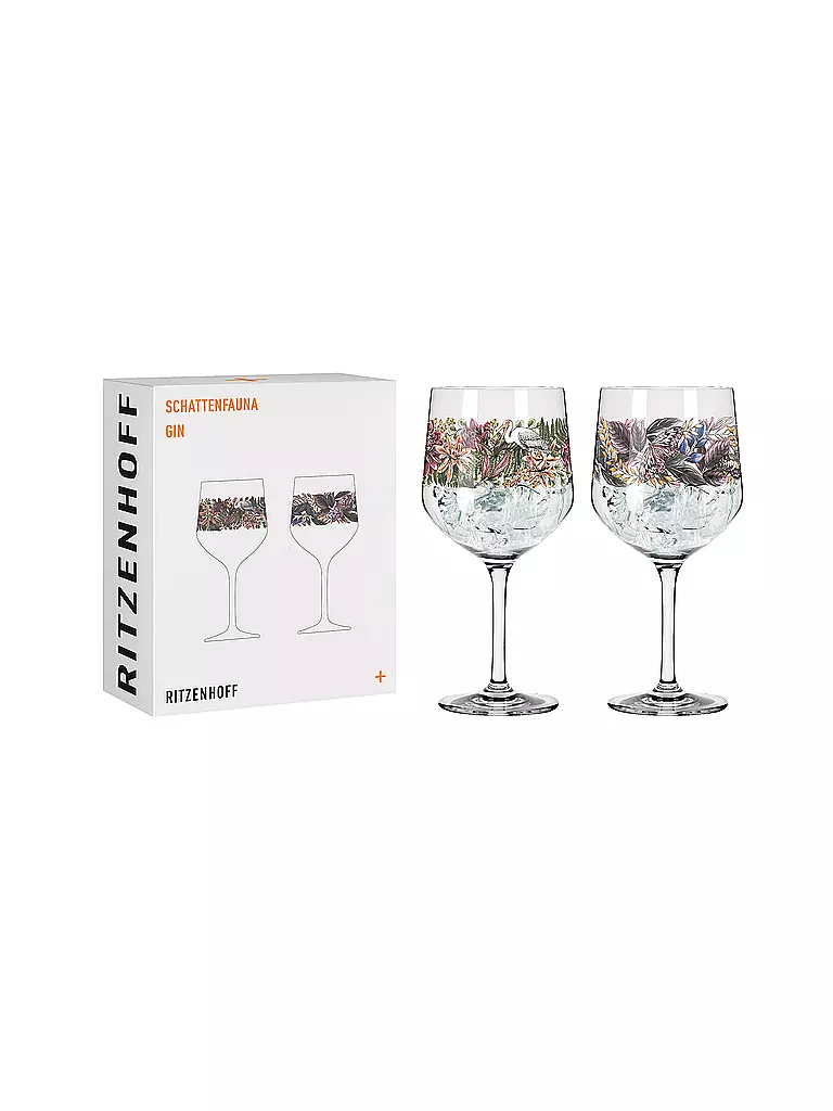 RITZENHOFF | Schattenfauna Set di 2 bicchieri da gin Maggie Enterrios 2021 | Multicolore