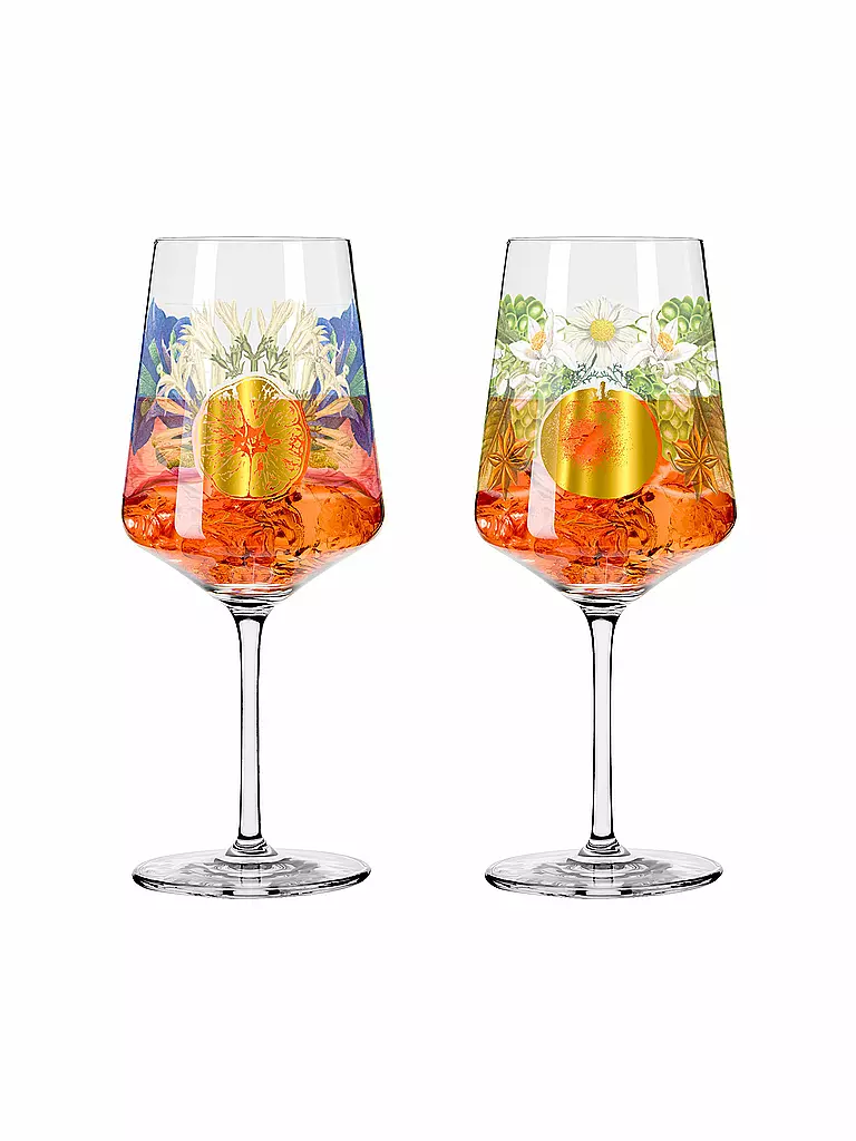 RITZENHOFF | Set di 2 bicchieri da aperitivo SOMMERRAUSCH APERIZZO #17 e #18 Sixto-Juan Zavala | Multicolore