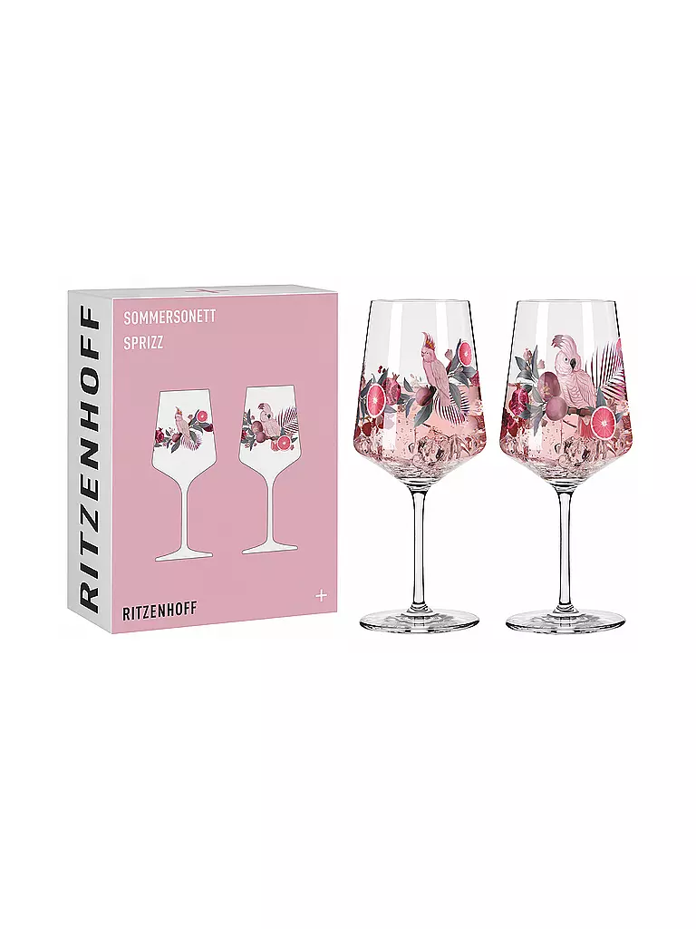 RITZENHOFF | Set di 2 bicchieri da aperitivo SOMMERSONETT Ramona Richter 2024 | Rosa