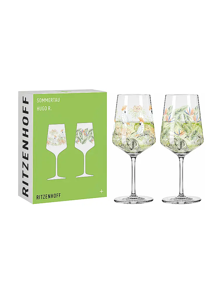 RITZENHOFF | Set di 2 bicchieri da aperitivo SOMMERTAU HUGO verde | 