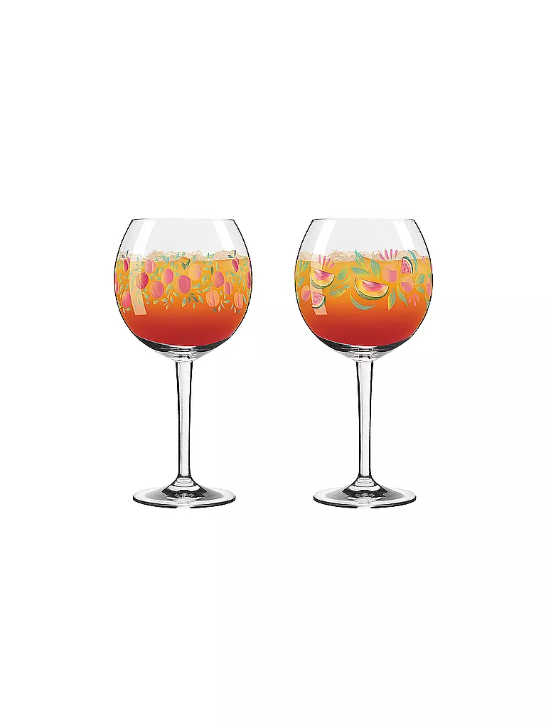 RITZENHOFF | Set di 2 bicchieri da aperitivo SUMMER BREEZE F25 arancioni | Arancione