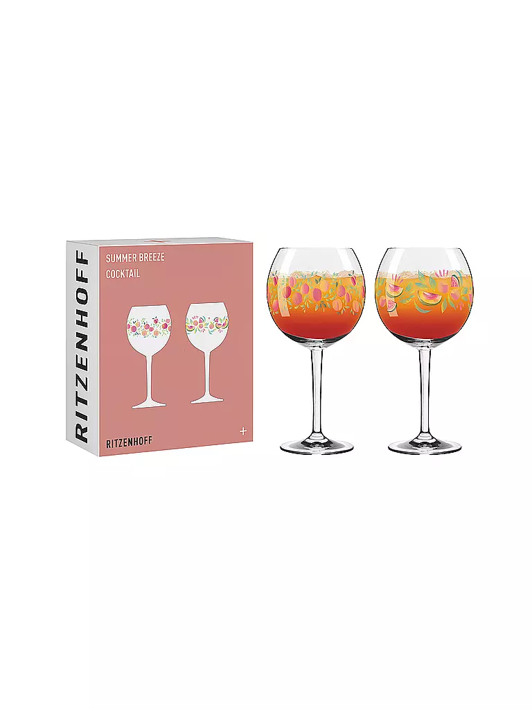 RITZENHOFF | Set di 2 bicchieri da aperitivo SUMMER BREEZE F25 arancioni | 