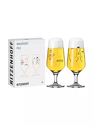 RITZENHOFF | Set di 2 bicchieri da birra BRAUCHZEIT PILS #13 #14 | Multicolore