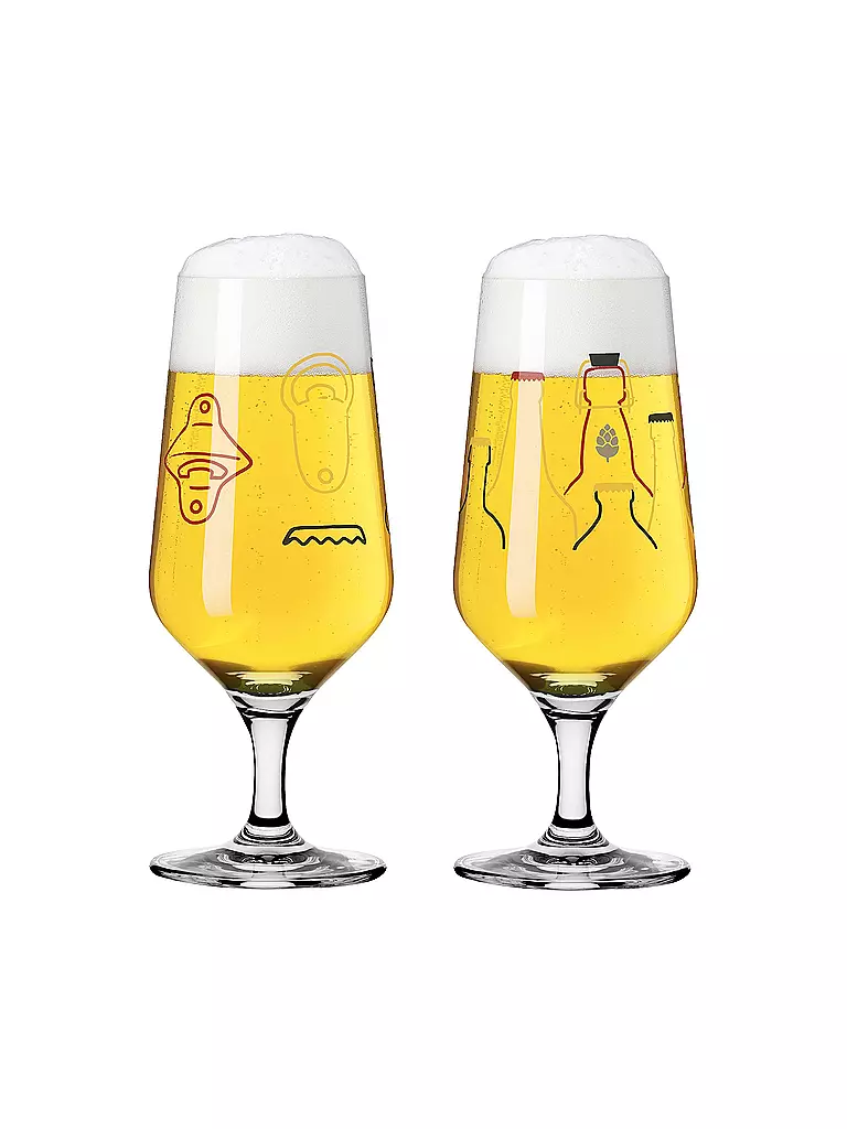 RITZENHOFF | Set di 2 bicchieri da birra BRAUCHZEIT PILS #13 #14 | Multicolore
