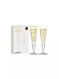 RITZENHOFF | Set di 2 bicchieri da champagne Goldnacht Champus #23 Nathalie Jean, Rurik Mahlberg 2023 | Oro