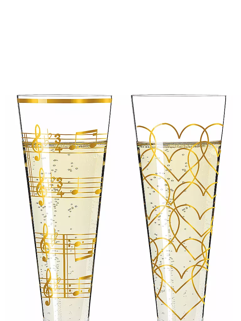 RITZENHOFF | Set di 2 bicchieri da champagne Goldnacht Champus #23 Nathalie Jean, Rurik Mahlberg 2023 | 