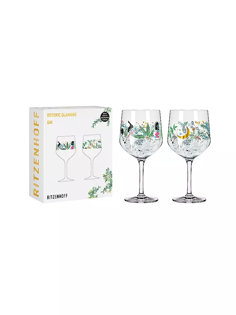 RITZENHOFF | Set di 2 bicchieri da gin BOTANIC GLAMOUR #7 #8 Good Wives | Multicolore
