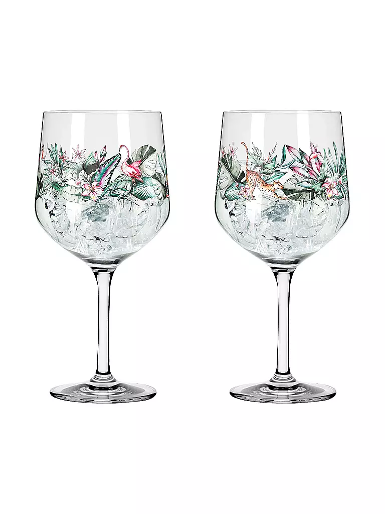 RITZENHOFF | Set di 2 bicchieri da gin SCHATTENFAUNA #5 #6 | Multicolore