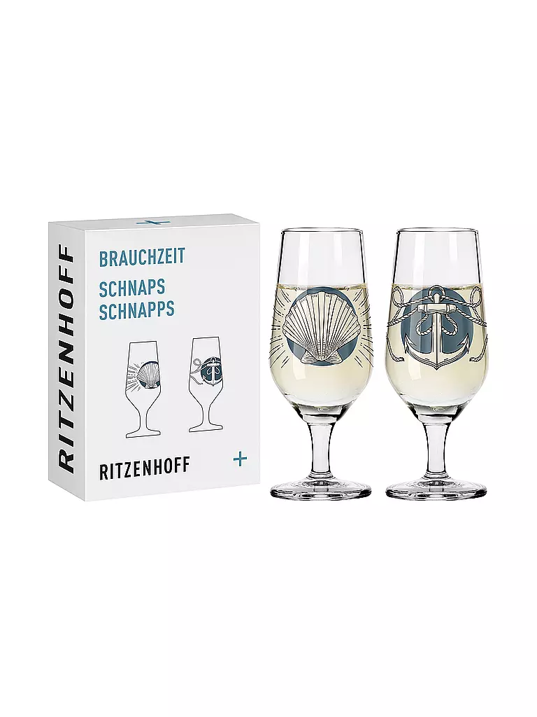 RITZENHOFF | Set di 2 bicchieri da grappa BRAUCHZEIT #1 e #2 Philip Harris 2023 | Multicolore