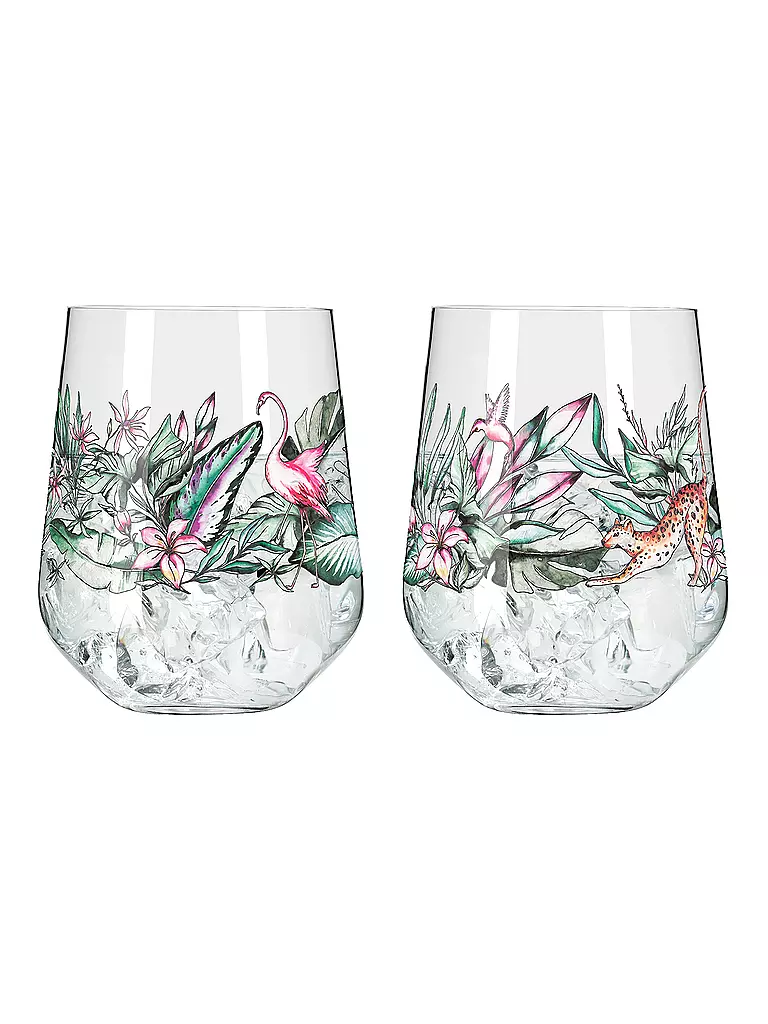RITZENHOFF | Set di 2 bicchieri Gin Tumbler SCHATTENFAUNA #5 #6 | Multicolore