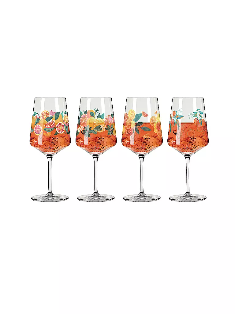 RITZENHOFF | Set di 4 bicchieri da aperitivo SOMMERRAUSCH APERIZZO F25 Arancione | Arancione
