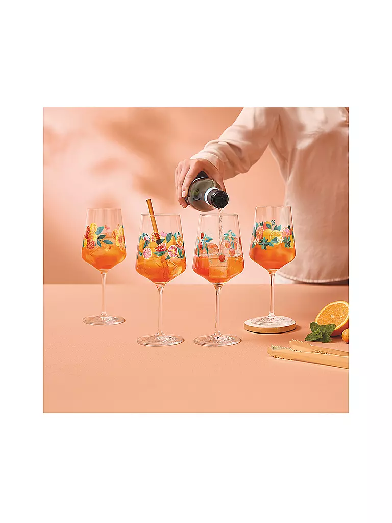 RITZENHOFF | Set di 4 bicchieri da aperitivo SOMMERRAUSCH APERIZZO F25 Arancione | 
