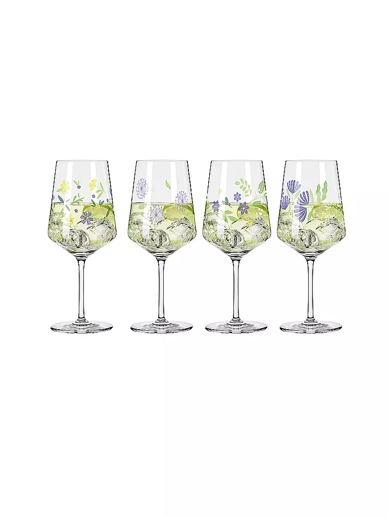 RITZENHOFF | Set di 4 bicchieri da aperitivo SOMMERTAU HUGO F25 Verde | Verde chiaro