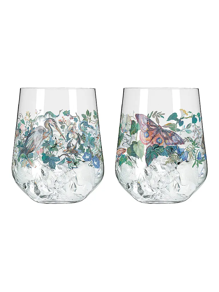 RITZENHOFF | Set di tumbler da 2 pezzi SCHATTENFAUNA GIN TUMBLER #7 #8 | Multicolore