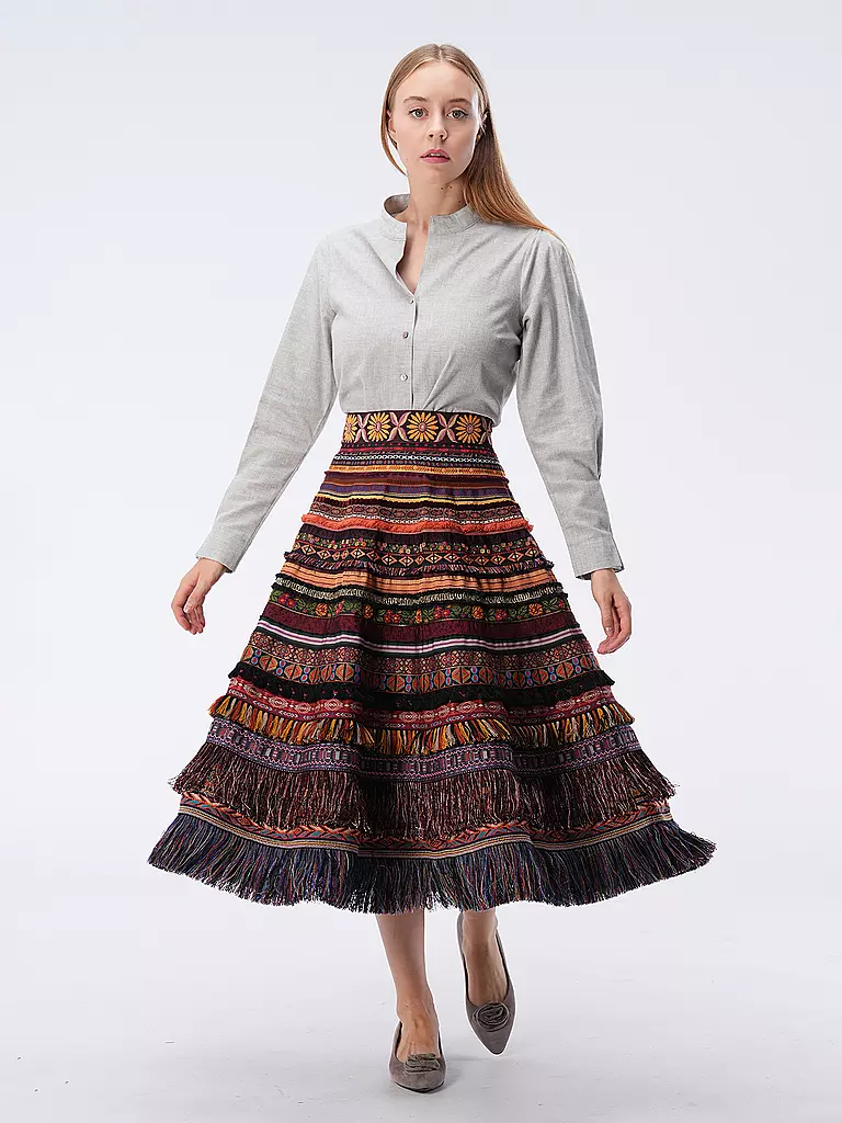 ROCKMACHERIN | Trachtenbluse NORA  | Grigio chiaro