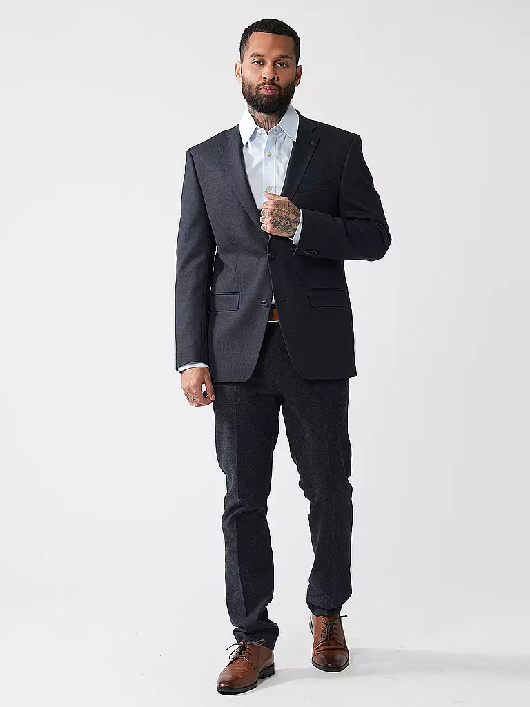 ROY ROBSON | Giacca Regular Fit PINPOINT | Blu scuro