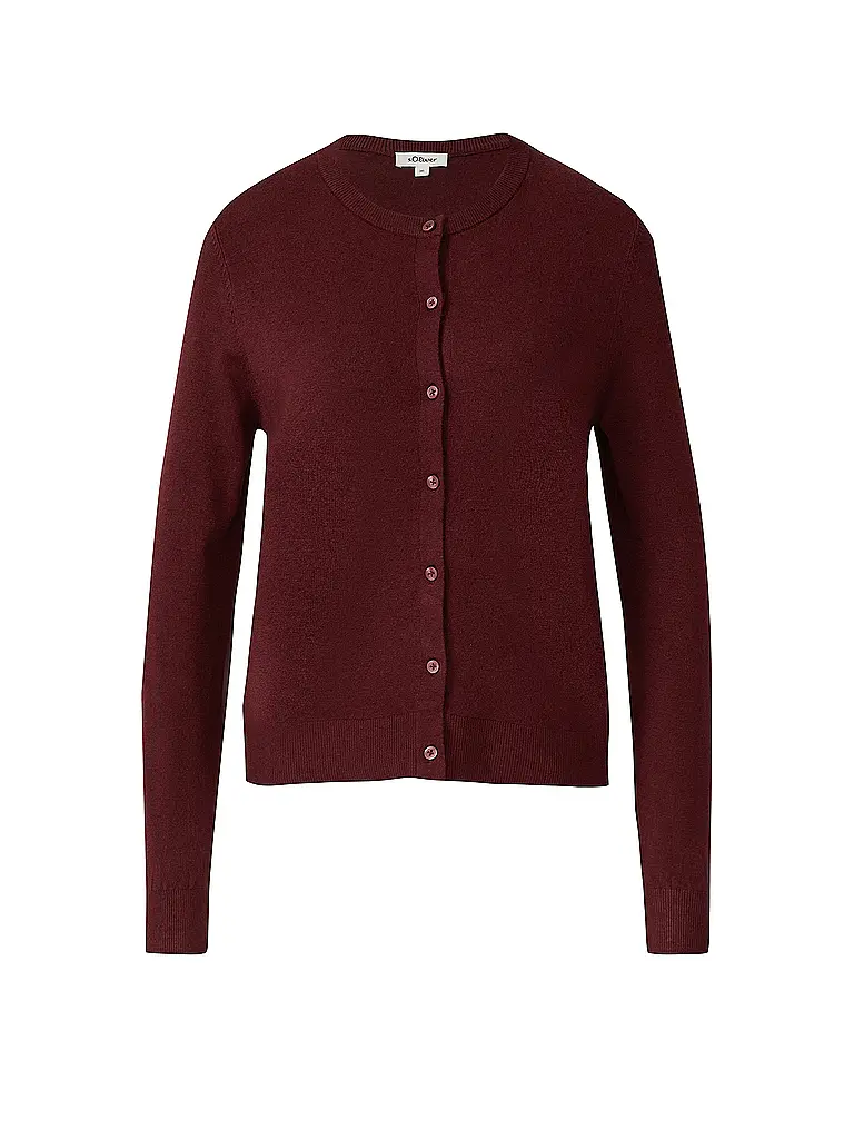 S.OLIVER | Cardigan | Rosso scuro