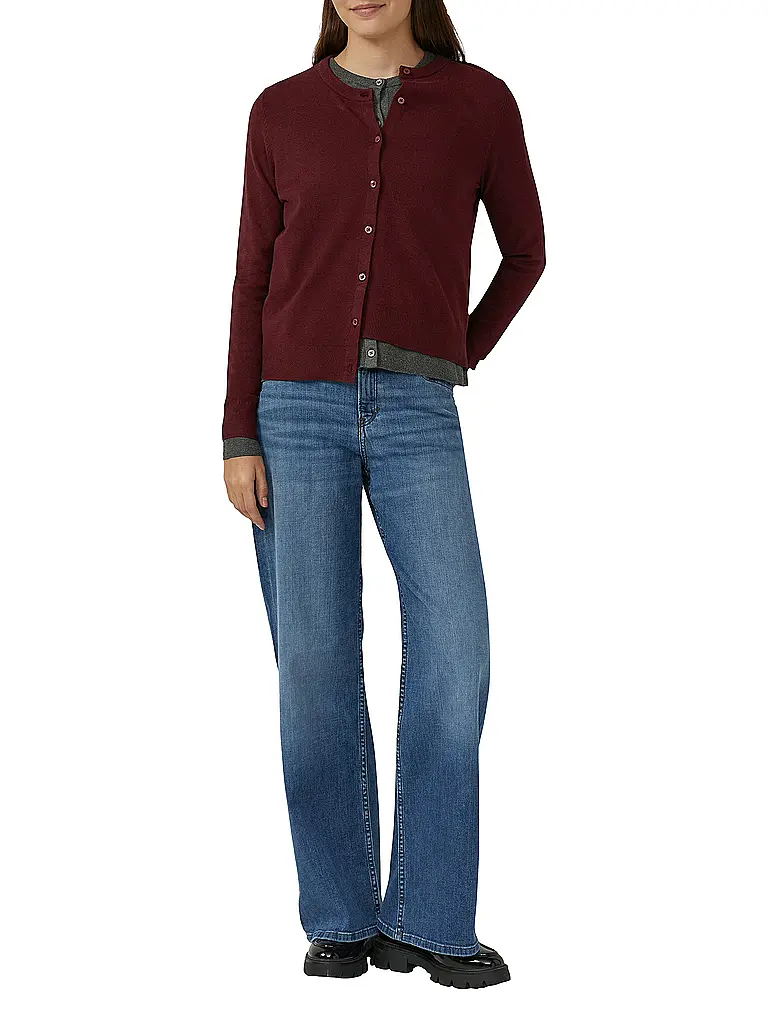 S.OLIVER | Cardigan | Rosso scuro