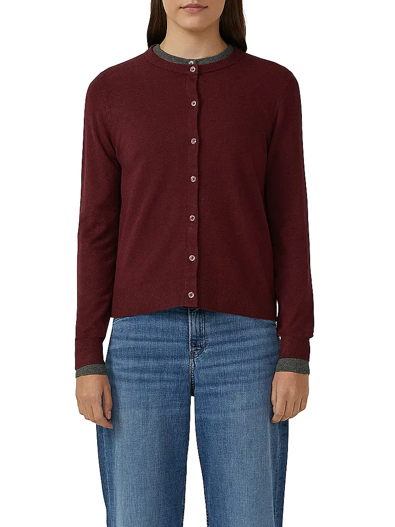 S.OLIVER | Cardigan | Rosso scuro