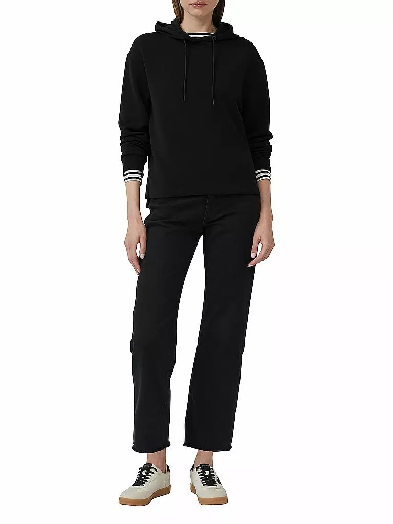 S.OLIVER | Felpa con cappuccio - Hoodie | Nero
