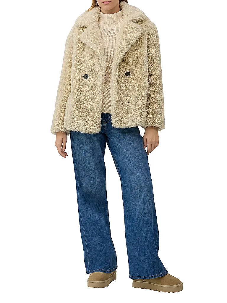 S.OLIVER | Giacca in pelliccia sintetica | Beige