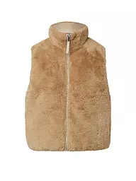 S.OLIVER | Gilet in finta pelliccia | Cammello