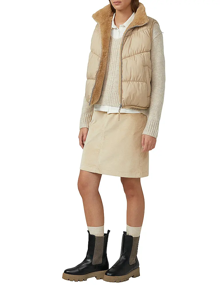S.OLIVER | Gilet in finta pelliccia | Cammello