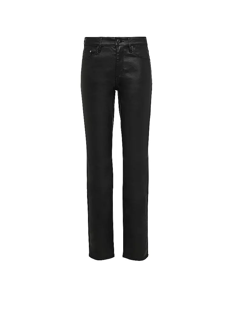 S.OLIVER | Hose in Lederoptik Slim Fit | Nero