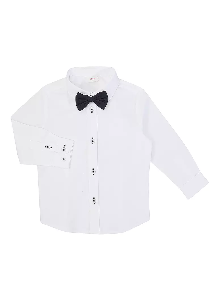 S.OLIVER | Jungen Hemd mit Fliege | Bianco