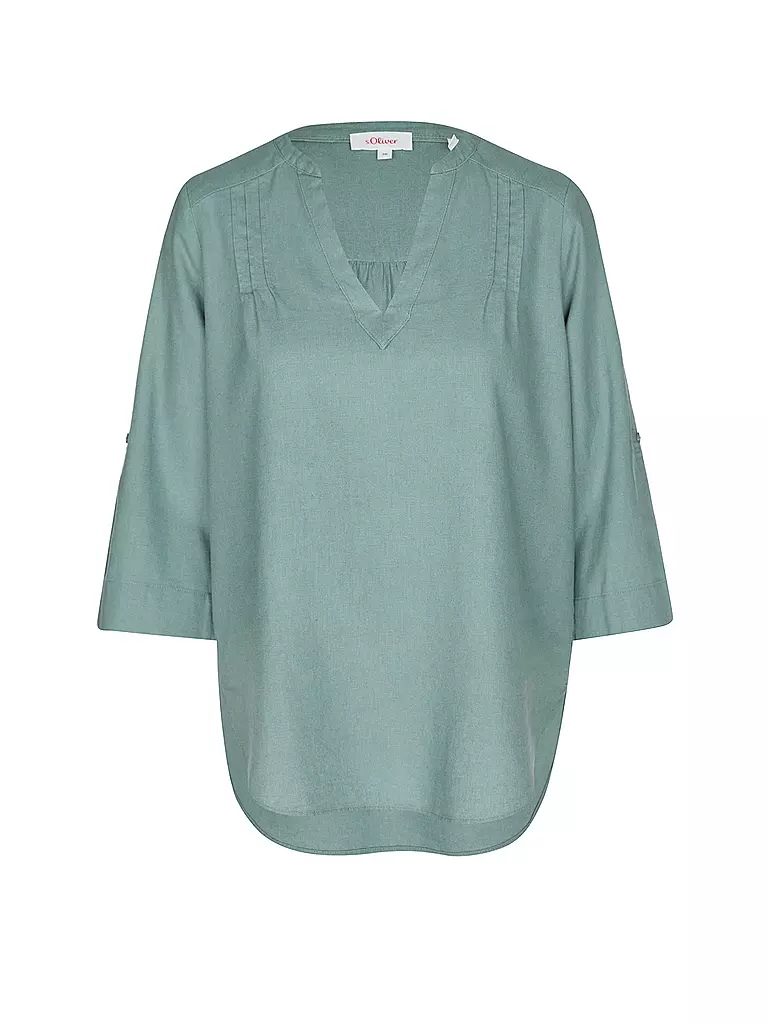 S.OLIVER | Leinenbluse | Petrolio