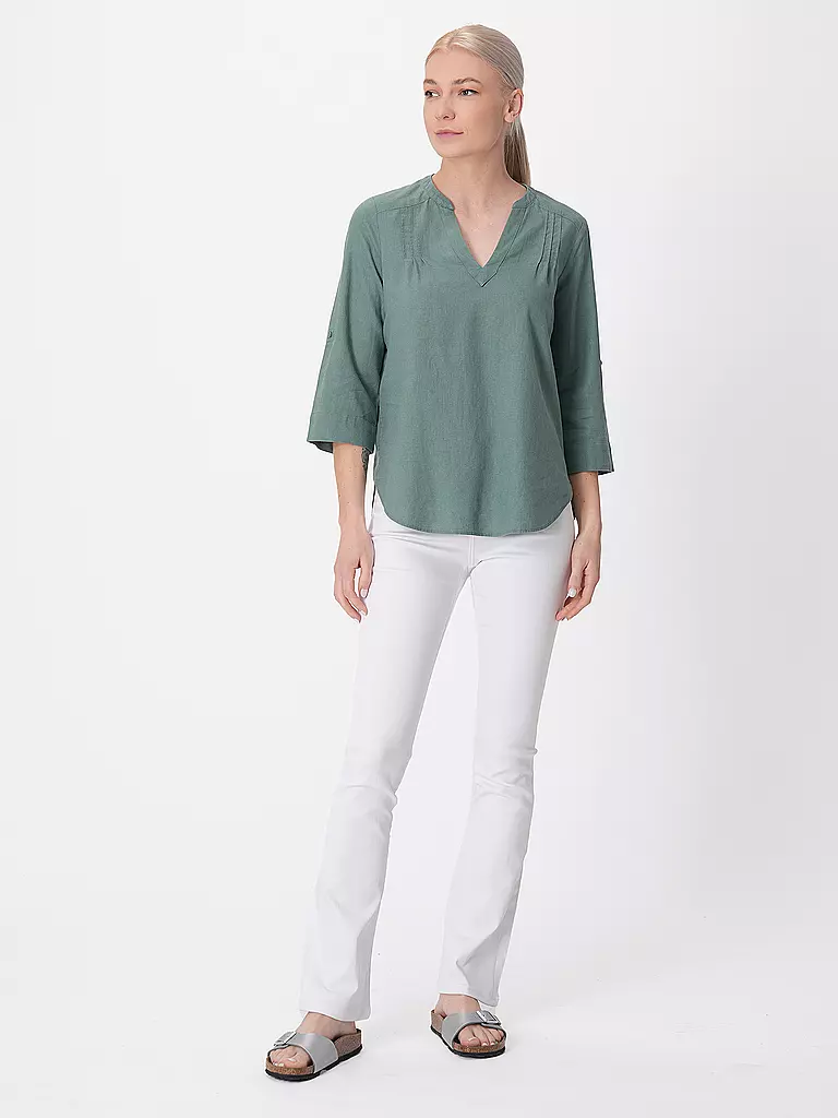 S.OLIVER | Leinenbluse | Petrolio