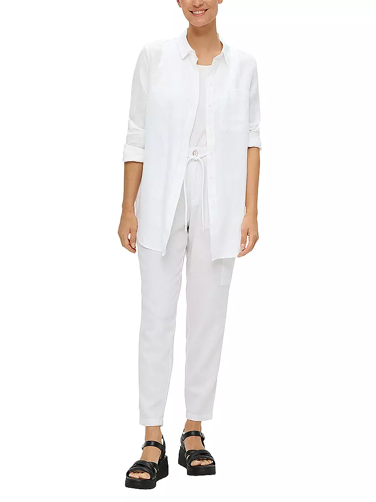 S.OLIVER | Leinenbluse | Bianco
