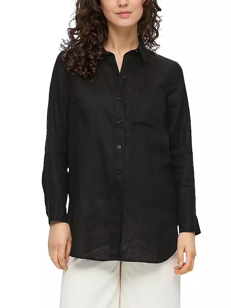 S.OLIVER | Leinenbluse | Nero