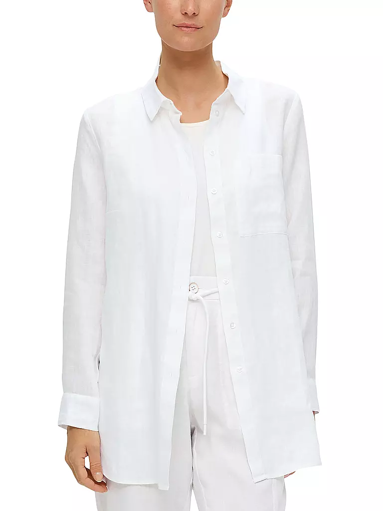 S.OLIVER | Leinenbluse | Bianco