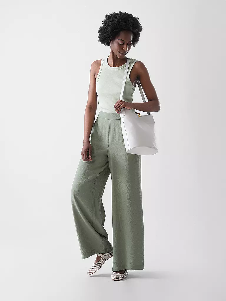 S.OLIVER | Pantaloni a gamba larga | Oliva