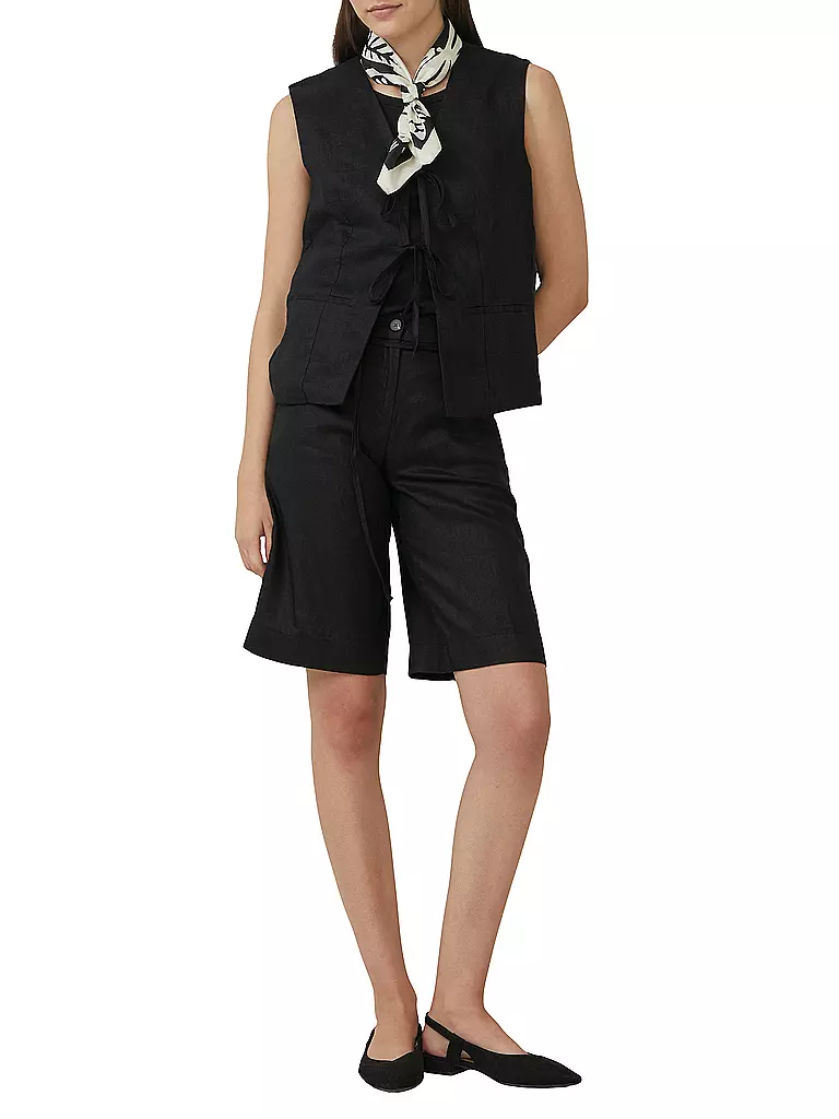 S.OLIVER | Shorts di lino | Nero