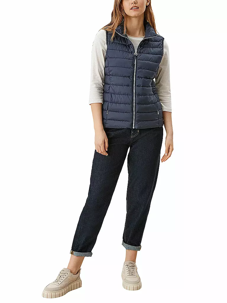 S.OLIVER | Steppgilet | Blu scuro
