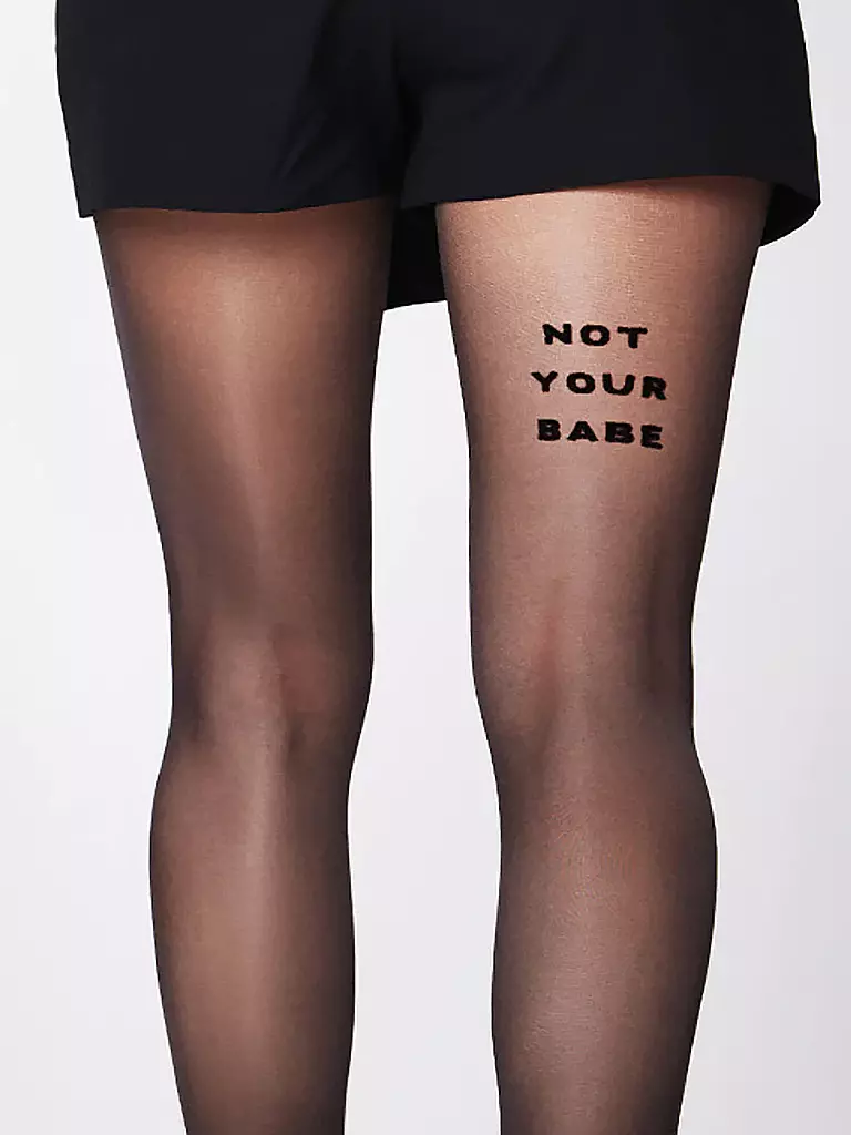 SAINT SASS | Strumpfhose NOT YOUR BABE 40 neongelb | Nero