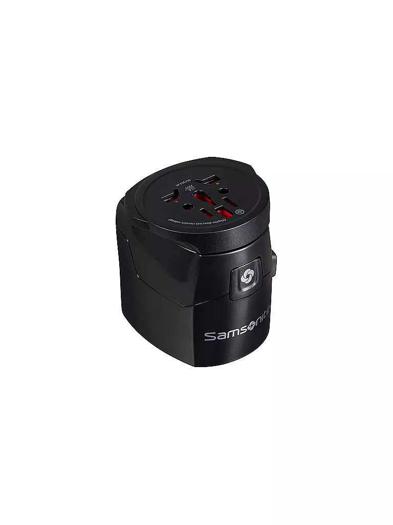 SAMSONITE | Adattatore universale a 3 poli | Nero
