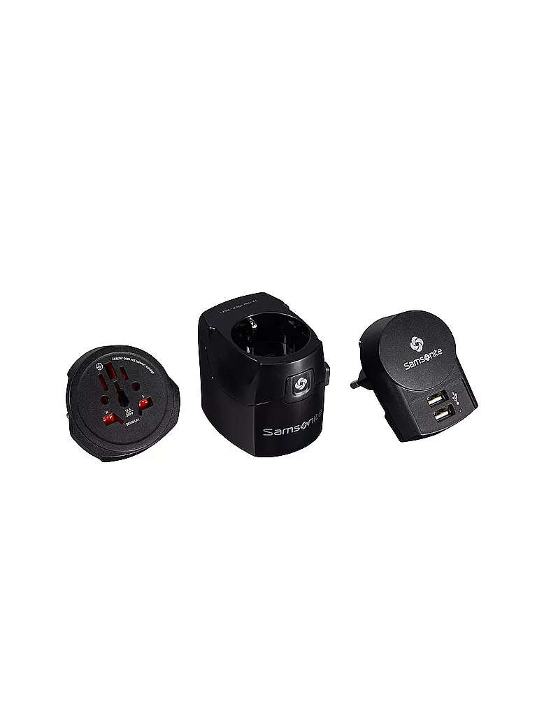 SAMSONITE | Adattatore universale a 3 poli | Nero
