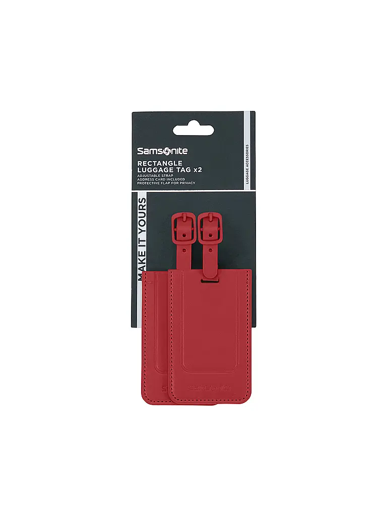 SAMSONITE | Etichetta per bagaglio TA REVOLUTION, confezione da 2, rosso | Rosso