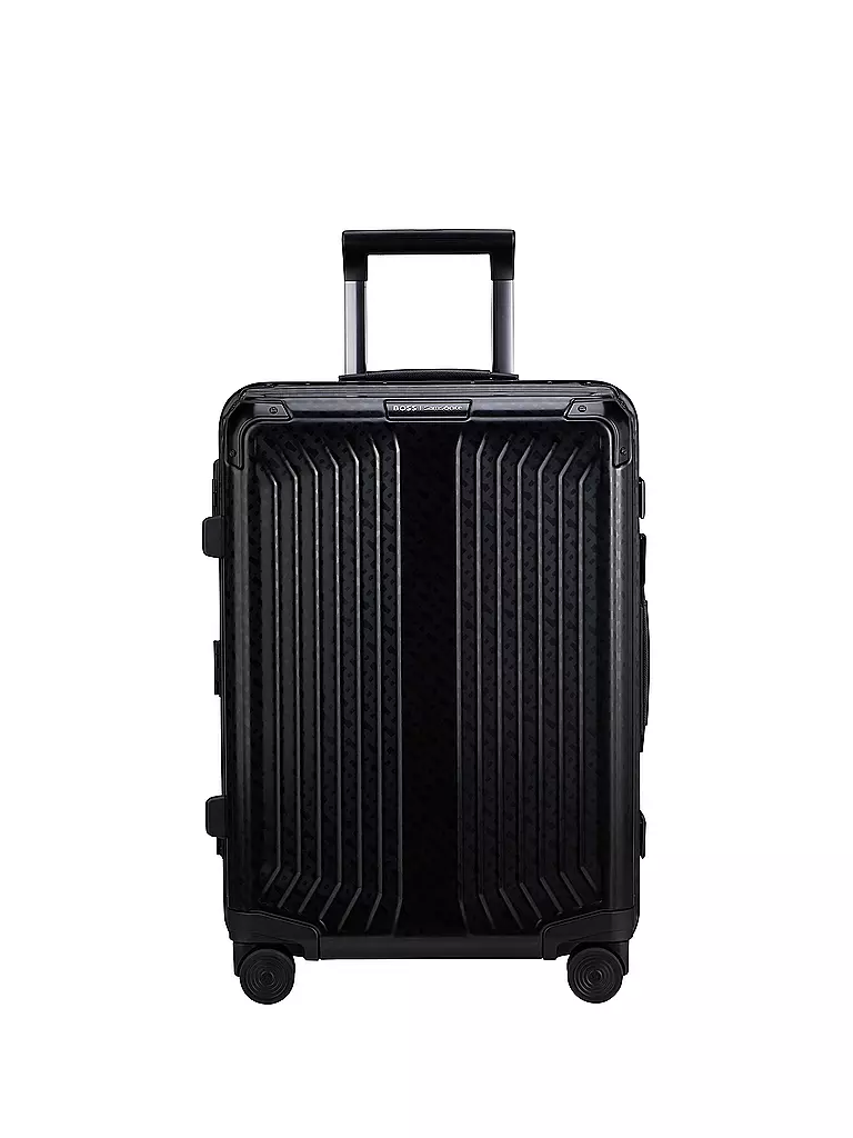 SAMSONITE | Trolley BOSS SPINNER 55cm graphite monogram | Nero