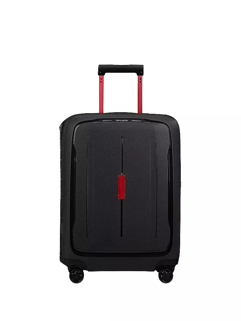 SAMSONITE | Trolley ESSENS SPINNER 55cm charcoal/red  | Nero