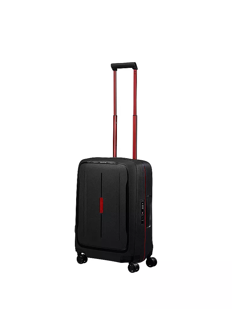 SAMSONITE | Trolley ESSENS SPINNER 55cm charcoal/red  | Nero