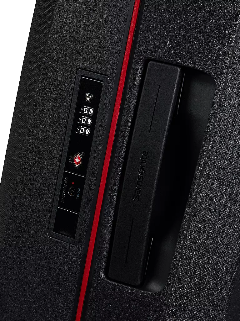 SAMSONITE | Trolley ESSENS SPINNER 55cm charcoal/red  | Nero